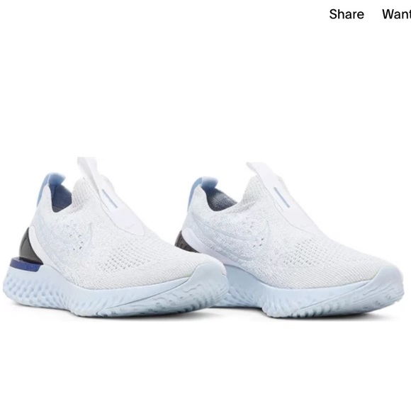 Nike | Shoes | Nike Epic Phantom React Flyknit Hydrogen Blue Shoes | Poshmark